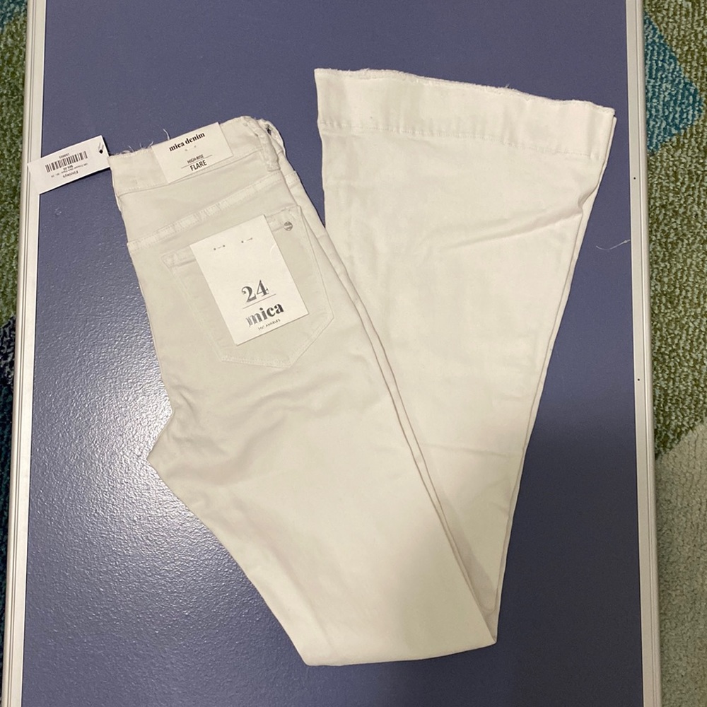 Mica Denim White Flare Jeans